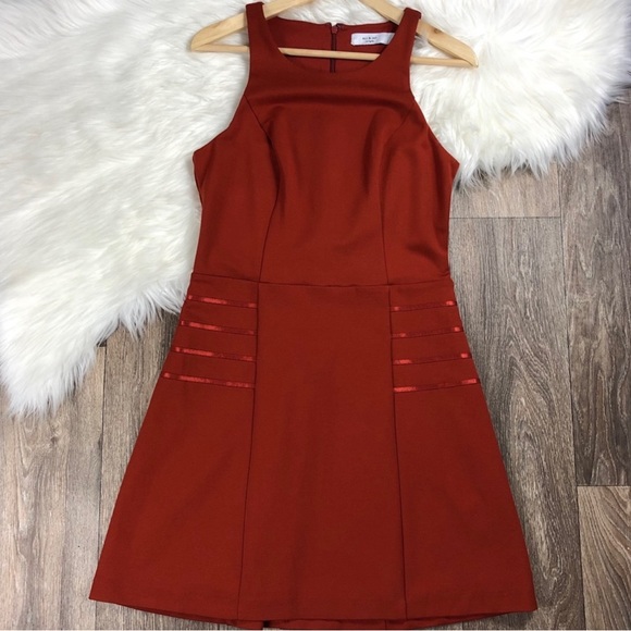 Ali & Jay Burnt Orange Fit-N-Flare Sheath Dress - Picture 1 of 6